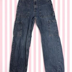 Divided Women's Wide Leg Dark Blue Denim Jeans